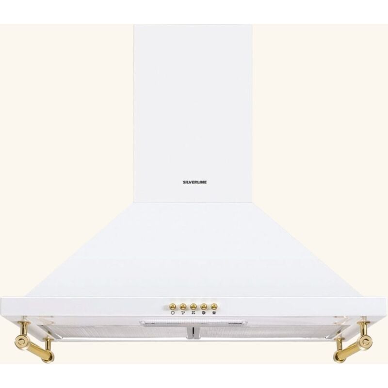 Silverline - Hotte vintage murale osiris blanc mat 90 cm