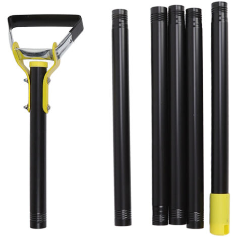Houe de jardin Hula à long manche réglable et étrier en acier inoxydable, 6 sections