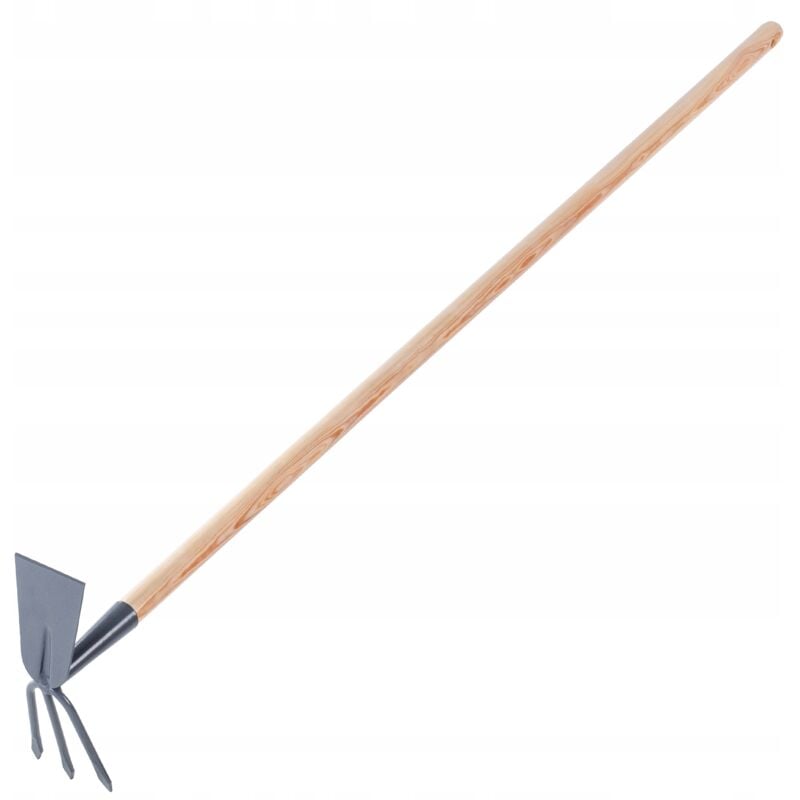 Kadax - Houe de jardin avec fourchette, manche 125 cm