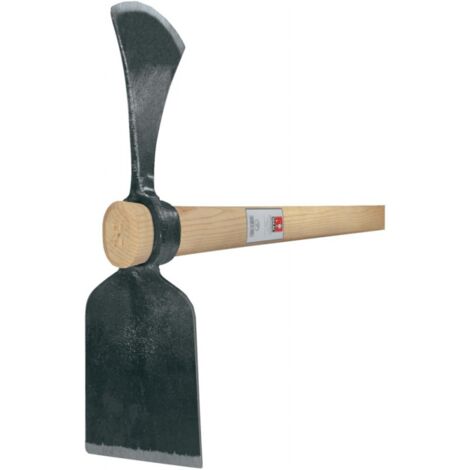 Houe forgée avec manche en frêne laqué – Longueur 1050 mm – Lame 430 mm pour travail du sol – Outil jardinage professionnel – Ideal