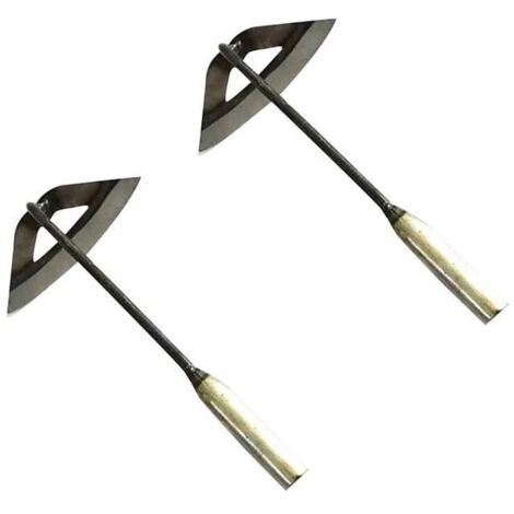 Houes Creuses pour Jardinage - Tout en Acier Trempé - Désherbage, Ameublissement du Sol, Plantation