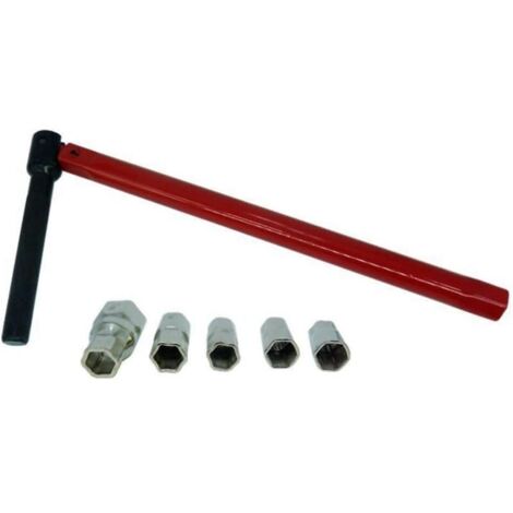 Houhence – Clé lavabo spéciale mitigeur Ø 13mm – 5 douilles Ø 8-12mm – Conception universelle pour plomberie – Durable et réutilisable
