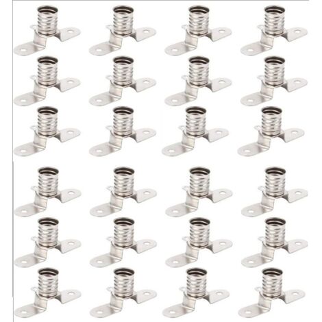 Houhence – Douille E10 pour ampoule – Lot de 24 pièces – Fer ignifuge jusqu'à 230V 200W – Pour expériences électriques et dispositifs scientifiques