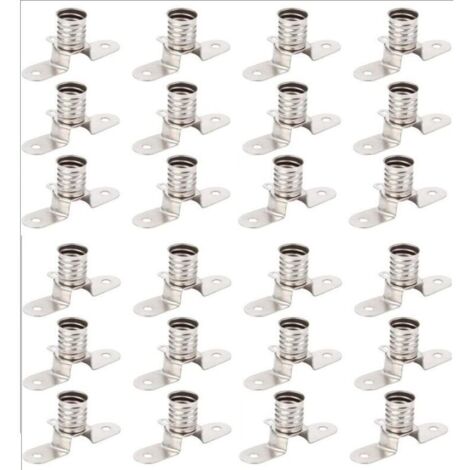 Houhence – Douille E10 pour ampoule – Lot de 24 pièces – Fer ignifuge jusqu'à 230V 200W – Pour expériences électriques et dispositifs scientifiques