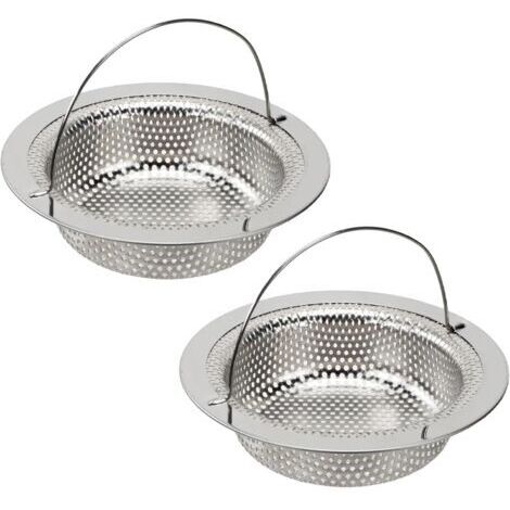 Houhence – Filtre évier cuisine en acier inoxydable – Bonde de 11 cm – Protection contre le blocage – Diamètre intérieur 8 cm – Hauteur 2 cm