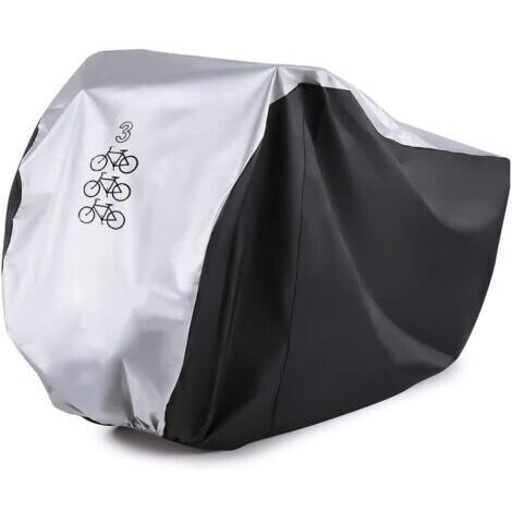 Houhence – Housse de vélo pour 3 vélos – Tissu taffetas 180T imperméable – Protection UV et poussière – Dimensions 200 x 105 x 110 cm