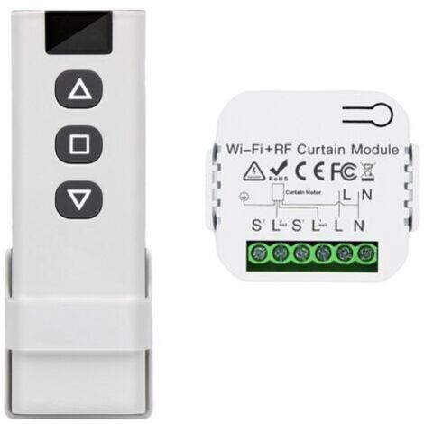 Houhence – Interrupteur sans fil pour volets roulants – Télécommande RF 433 MHz – Portée 100m – Compatible moteurs AC 110-240V – Installation facile