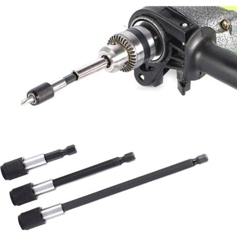 Houhence – Lot de 3 tiges d'extension magnétique 1/4' – Longueurs 60/100/150mm – Acier inoxydable – Système de verrouillage rapide