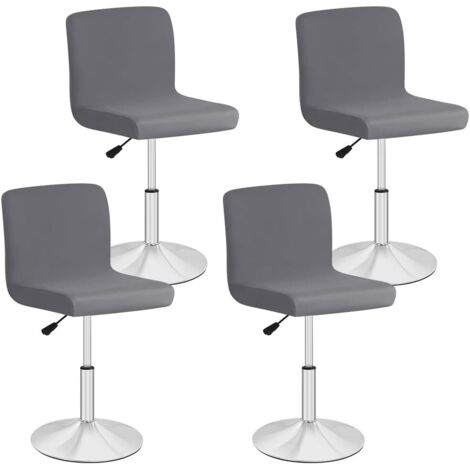 Houhence – Lot de 4 housses de chaise haute extensibles – Lavables et amovibles – Pour chaises pivotantes de 31-37 cm – Couleur gris