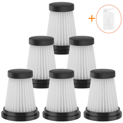 Houhence – Lot de 6 filtres HEPA pour aspirateurs Moosoo K12 K12 Pro K13 – Filtration 99,97 % des particules – Accessoires pour Genius Invictus One 1.0/2.0 et Foxnovo 13KPA
