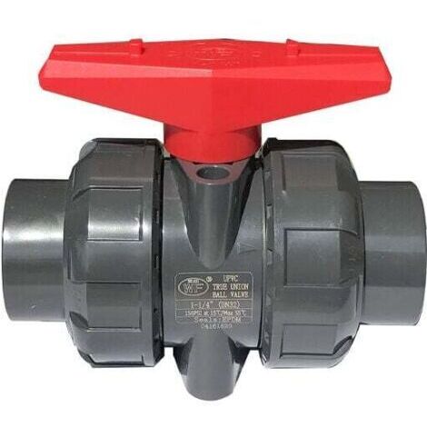 Houhence – Vanne PVC pression 40 mm – Colle – Robinet à boisseau sphérique – 1/4 de tour – Joints toriques EPDM pour étanchéité durable