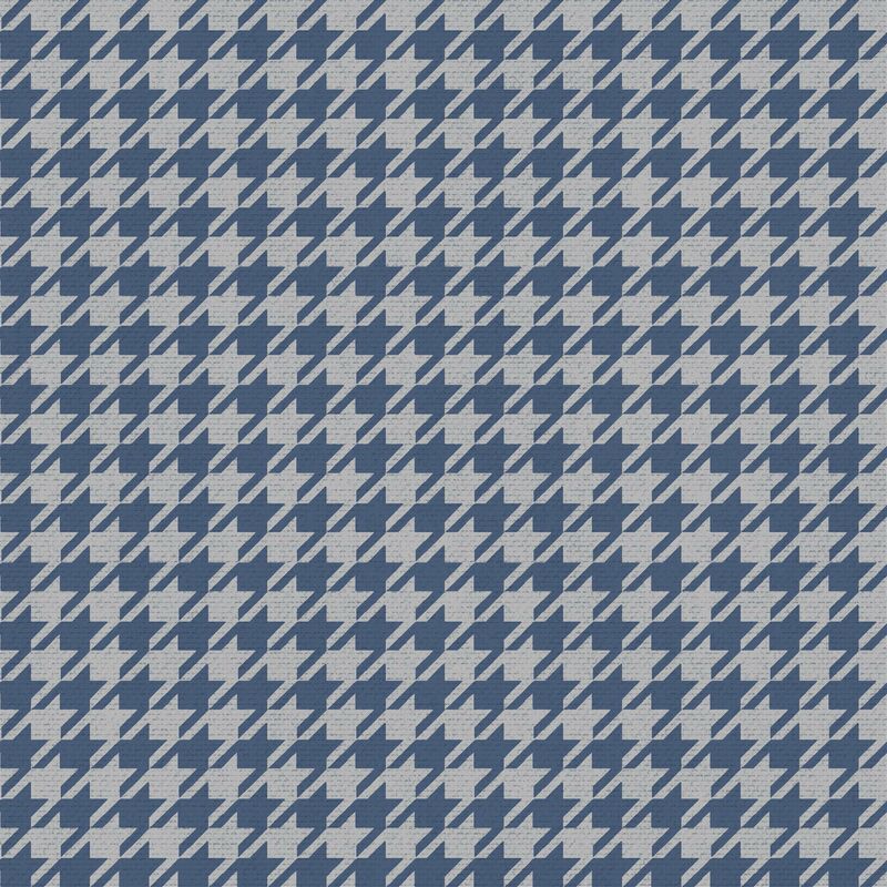 Houndstooth Wallpaper Muriva Silver Blue Geometric Modern Teenager Boys Bedroom