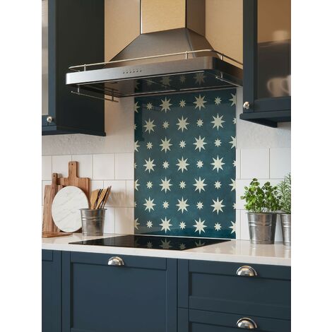 main image of "House Beautiful Jasper Indigo Glass Kitchen Splashbacks - different dimensions available"