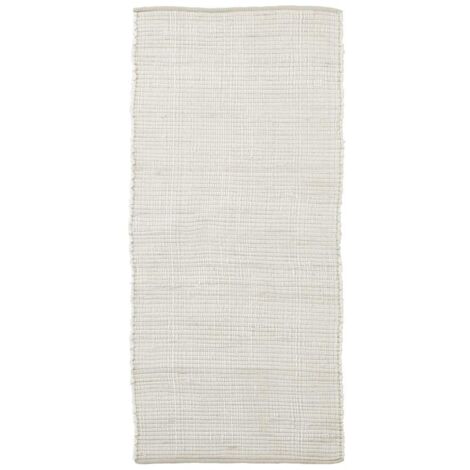 House Doctor Tapis Chindi, Blanc, Longueur 160 cm, Largeur 70 cm