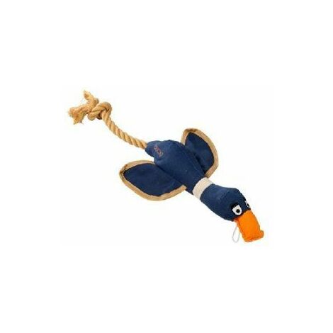 House of Paws Navy Duck Canvas Thrower Dog Toy - 267633