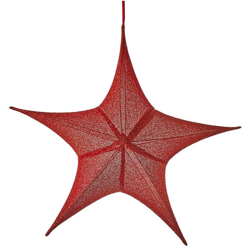 

Estrella De Navidad Color Rojo 80X75X26Cm