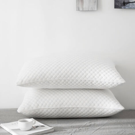 Household Bamboo Fiber Fabric Shredded Memory Foam Medium Bed Pillow 74 x 48 cm