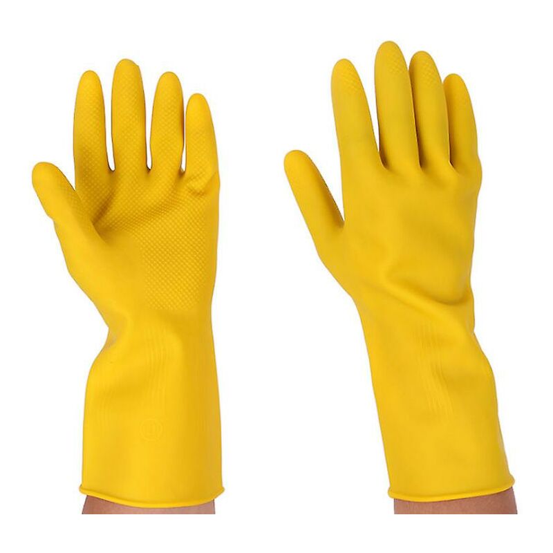 Aougo - Household Cleaning Gloves Dishwashing Gloves - Latex Gloves for Kitchen and Bathroom - Rubber Gloves for Cleaning and Dishwashing - 4 Pack