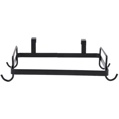 Household Hanging Iron Garbage Bag Rack Stand Bracket Trash Storage Holder Kitchen AccessoryBlack
