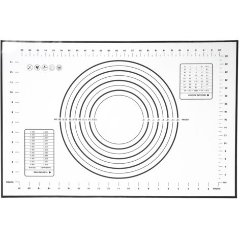 Household Kitchen Silicone Nonstick Baking Mat Rolling Dough Pad Cake Pastry Cooking ToolsBlack