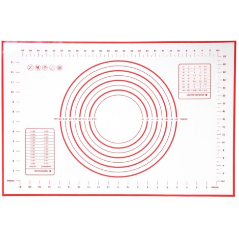 Household Kitchen Silicone Nonstick Baking Mat Rolling Dough Pad Cake Pastry Cooking ToolsRed