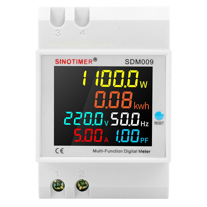 Household numbers display voltage-voltage frequency power factor, power measuring instrument (built-in AC250-450V transformer)