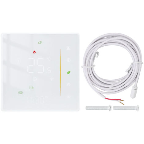 Household Smart Thermostat Programmable App Voice Control Electric Floor Heating Temperature Controller for ZigBee AC 95‑240V White