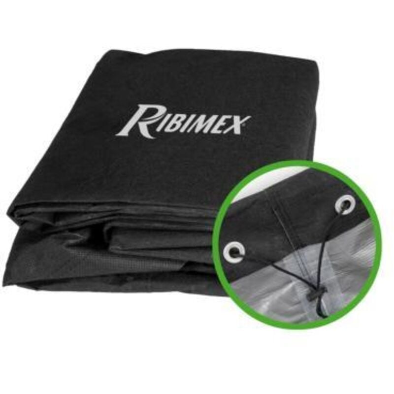 Ribimex - Housse 120gr 130x70x80cm noire pour bbq rectangulaire