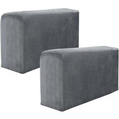 Housse Accoudoir Canapé, Antidérapant Housse Accoudoir Fauteuil Élastiques,Protege Extensible Accoudoir Canapé, pour Fauteuils Inclinable,Canapé (Gris Oscuro,Lot de 2)