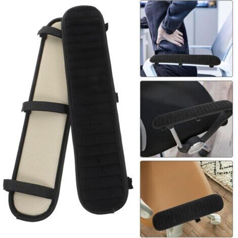Housse Accoudoir Chaise de Bureau Peluche Antidérapante Protège Accoudoirs Amovible et Confortable pour Fauteuil Rotatif Lot