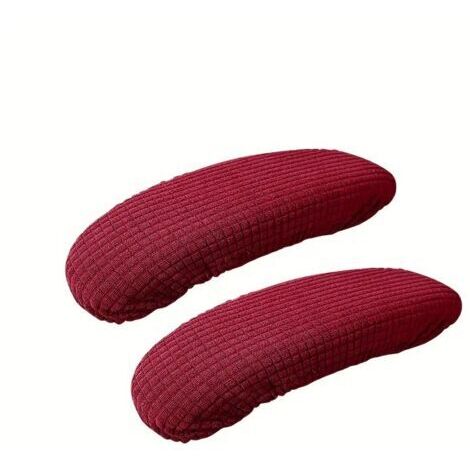Housse Accoudoir De Chaise De Bureau Coussin De Protection Élastique Protège-Bras pour Chaise De Jeu Et Bureau,Rouge