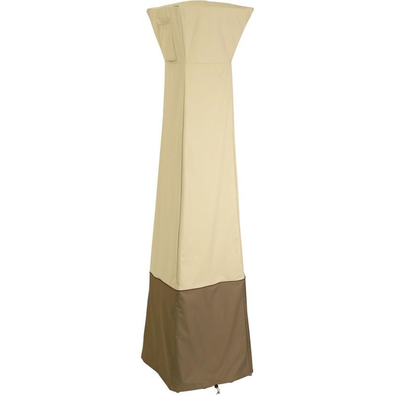 Housse anti-poussière en tissu Oxford 210D, housse de chauffage de terrasse en forme de pyramide de 21 pouces résistante à l'eau (84 x 221 cm)