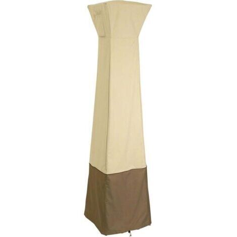 Housse anti-poussière en tissu Oxford 210D, housse de chauffage de terrasse en forme de pyramide de 21 pouces résistante à l'eau (84 x 221 cm)
