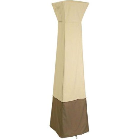 Housse anti-poussière en tissu Oxford 210D, housse de chauffage de terrasse en forme de pyramide de 21 pouces résistante à l'eau (84 x 221 cm)