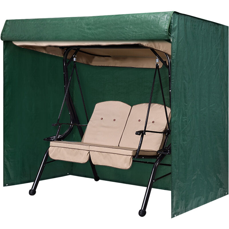 Housse anti-poussière, pare-soleil et imperméable pour balancelle de jardin, en PE à double fermeture éclair, accessoires de jardin extérieur