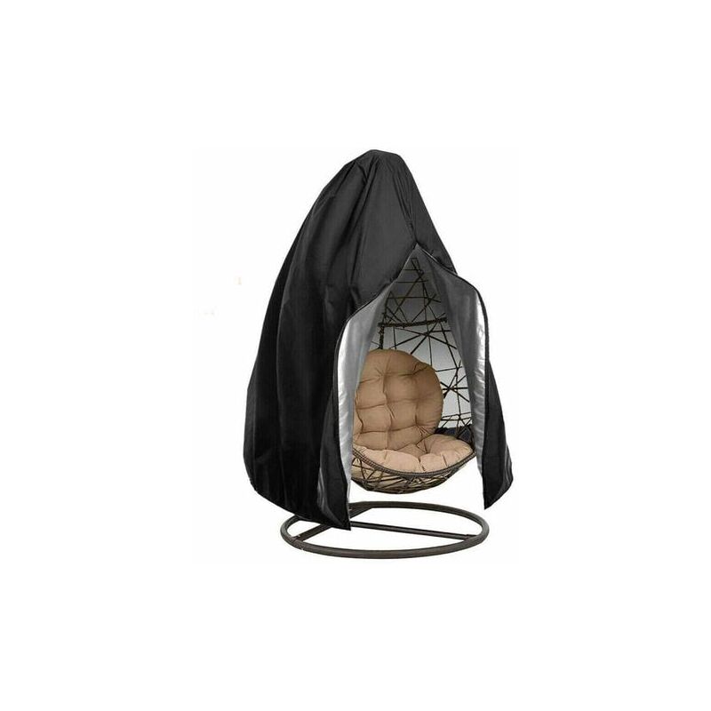 Tigrezy - Housse anti-poussière pour chaise de balançoire avec fermeture éclair 115x190cm(noir)