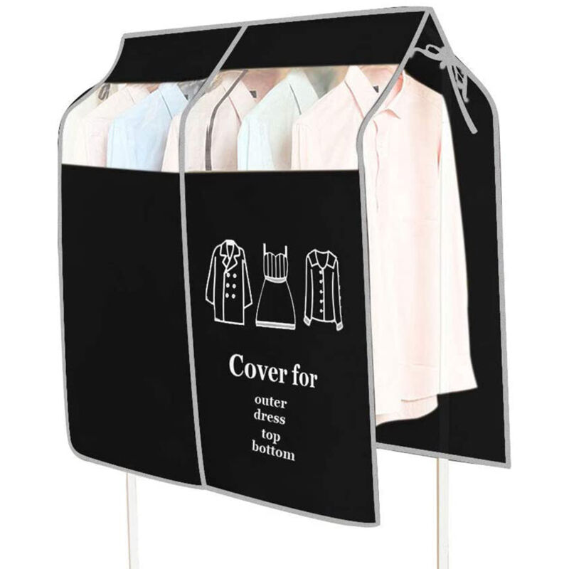 Housse anti-poussière pour portant à vêtements, extensible, pour penderie suspendue, protège-vêtements pour manteaux.