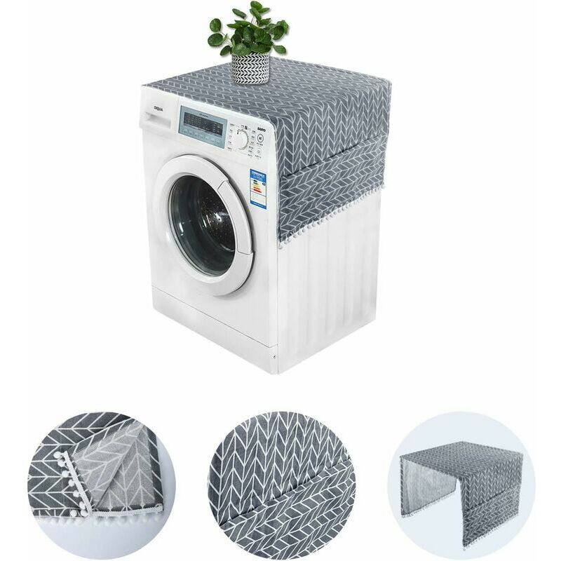 Linghhang - Housse anti-poussière pour réfrigérateur, housse pour machine à laver, housse anti-poussière pour réfrigérateur avec sac de rangement,