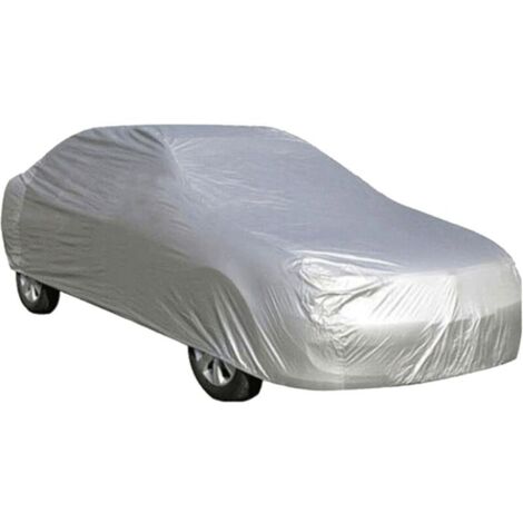 Housse anti-poussière pour voiture, gris argenté, 400160120cm, 1 pièce, protection universelle imperméable toutes saisons.