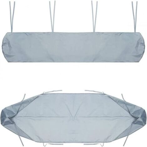 Housse auvent jardin 3,5m, 210D oxford anti-UV étanche, protection hiver (gris)