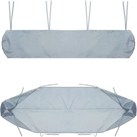 Housse auvent jardin 3,5m, 210D oxford anti-UV étanche, protection hiver (gris)
