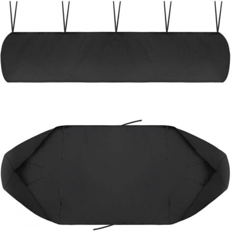 Housse auvent jardin 4m, 420D oxford anti-UV étanche, protection hiver (noir)
