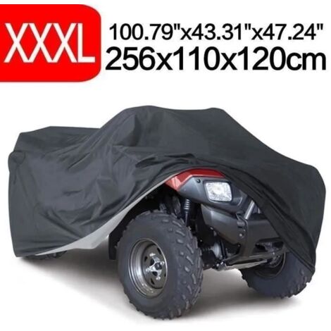 Housse/Bâche Protection pour Moto Quad ATV Extérieure Etanche Anti -UV XXXL Noir