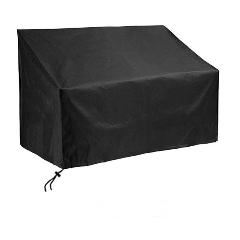 Housse Banc de Jardin 3 Places Imperméable, Housse de Siège de Banc de Patio Étanche, 420D Oxford Heavy Duty Bache de Banc Extérieur(163x66x63/89cm)