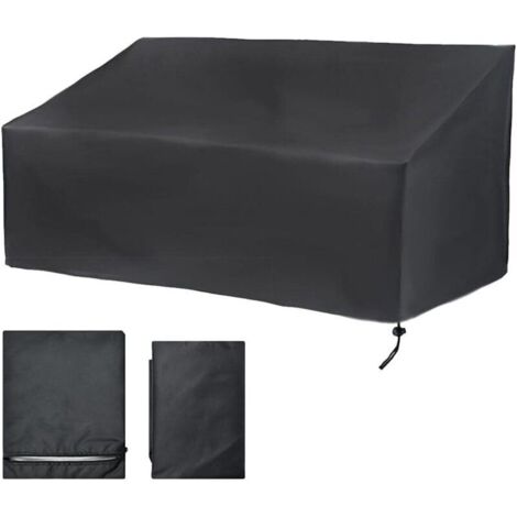 Housse Banc de Jardin 4 Places, Housse Banc Exterieur Patio Anti-poussière, Anti-UV, Étanche, Coupe-Vent, Oxford Housse de Protection pour Canapé (190x66x89cm)