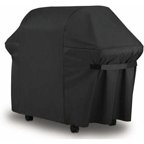 L&H-CFCAHL Housse Barbecue 152x76x120cm 420D Oxford Bâche de Protection BBQ Couverture de Gril Anti-UV/Anti-l'eau/Anti-l'humidité Imperméable Extérieur Barbuae Grill Noir pour Weber Brinkmann