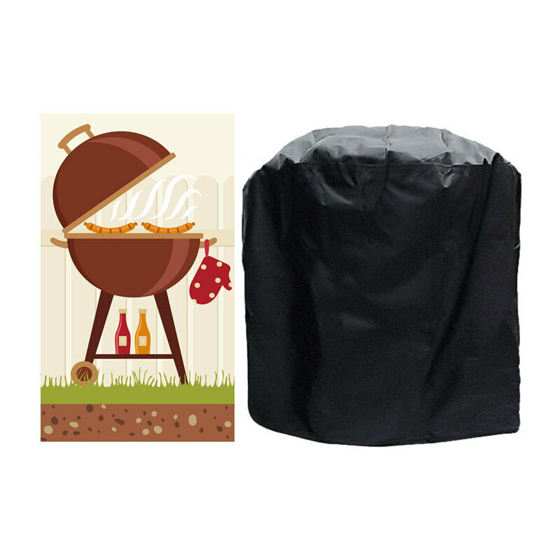 Ahlsen Housse Barbecue, 420D Oxford Bâche de Protection, Anti-Vent/Solei/l'eau, Exterieur Housse Barbecue Convient la Plupart des Grills (80 66 110cm)