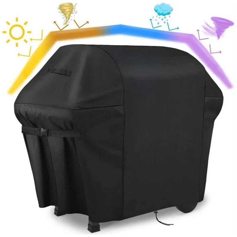Housse Barbecue, Bache Barbecue Exterieur 100% Impermeable - Housse pour Barbecue 600D Tissu Oxford Ne Se Décolore Pas Bâche Barbecue Housse Plancha