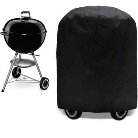 Housse Barbecue Bâche de Protection BBQ Couverture de Gril Anti-UV/Anti-l'eau/Anti-l'humidité Imperméable Extérieur Barbecue Grill Noir pour Weber, Holland, Triomphe-70 x 70cm
