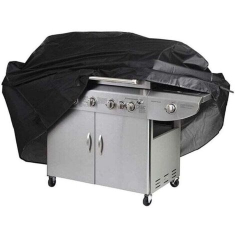 Housse Barbecue Couverture de Barbecue Bâche de Protection BBQ uAnti-l'humidité avec Sac de Rangement Noir (145 x 61 x 117cm)